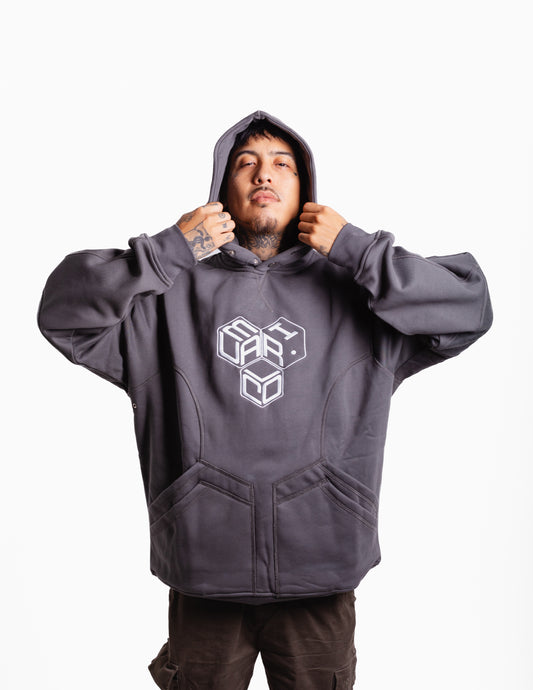 Grey Cube Hoodie